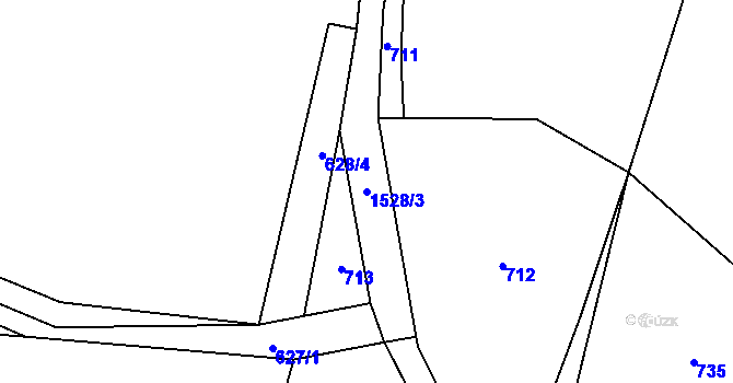 Parcela st. 1528/3 v KÚ Kněževes nad Oslavou, Katastrální mapa