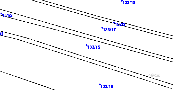 Parcela st. 133/15 v KÚ Brodce, Katastrální mapa