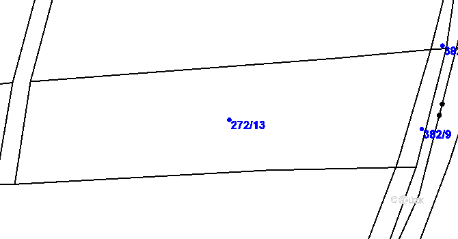 Parcela st. 272/13 v KÚ Brodce, Katastrální mapa