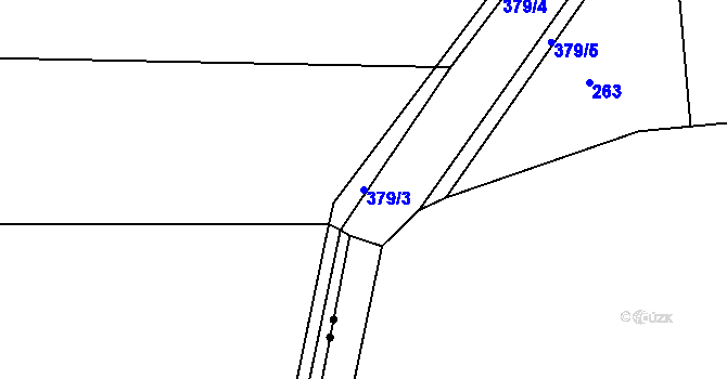 Parcela st. 379/3 v KÚ Brodce, Katastrální mapa