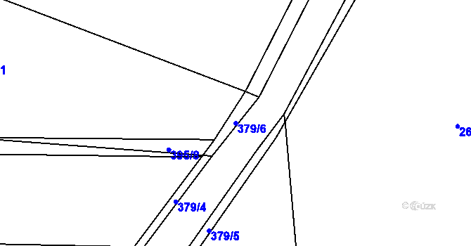 Parcela st. 379/6 v KÚ Brodce, Katastrální mapa