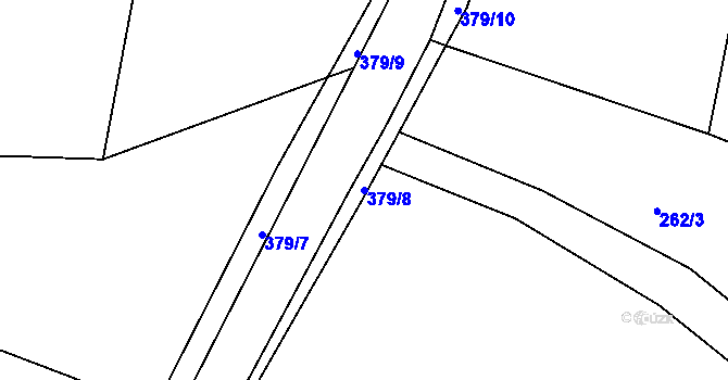 Parcela st. 379/8 v KÚ Brodce, Katastrální mapa