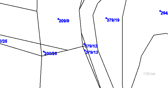 Parcela st. 379/12 v KÚ Brodce, Katastrální mapa