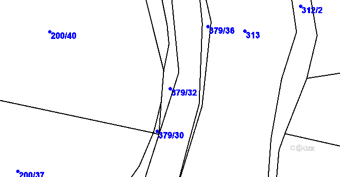 Parcela st. 379/32 v KÚ Brodce, Katastrální mapa