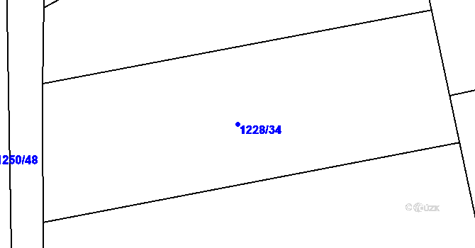 Parcela st. 1228/34 v KÚ Kněžmost, Katastrální mapa