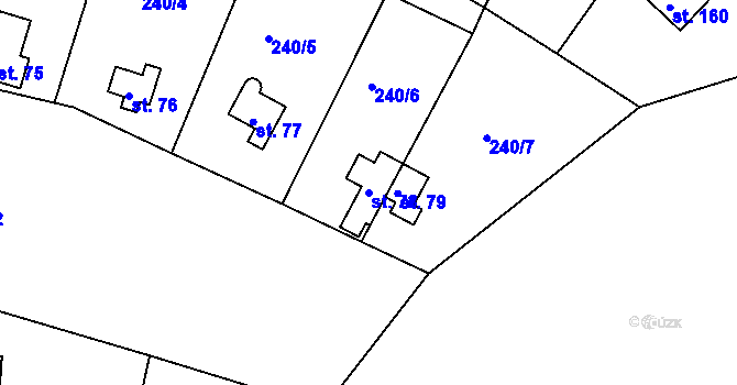 Parcela st. 78 v KÚ Suhrovice, Katastrální mapa