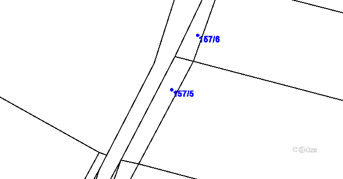 Parcela st. 157/5 v KÚ Suhrovice, Katastrální mapa