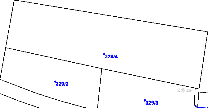 Parcela st. 329/4 v KÚ Suhrovice, Katastrální mapa