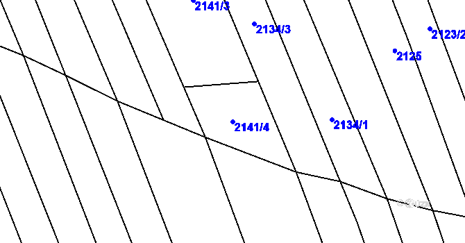 Parcela st. 2141/4 v KÚ Kněžpole u Uherského Hradiště, Katastrální mapa