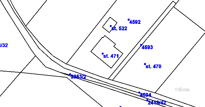 Parcela st. 471 v KÚ Knínice u Boskovic, Katastrální mapa