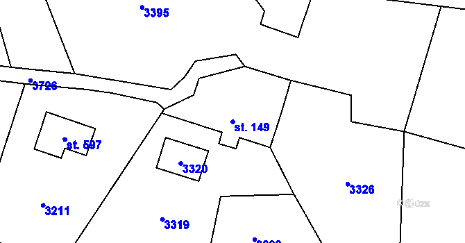 Parcela st. 149 v KÚ Besedice, Katastrální mapa