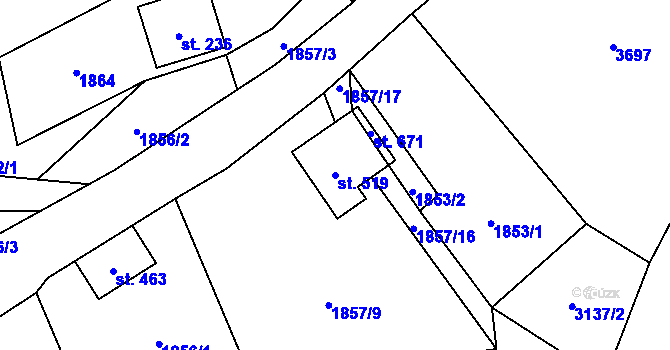 Parcela st. 519 v KÚ Besedice, Katastrální mapa