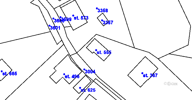 Parcela st. 555 v KÚ Besedice, Katastrální mapa
