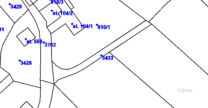 Parcela st. 810/6 v KÚ Besedice, Katastrální mapa