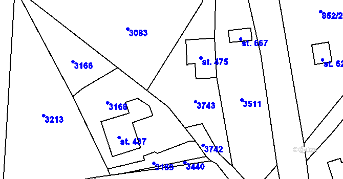Parcela st. 859/26 v KÚ Besedice, Katastrální mapa