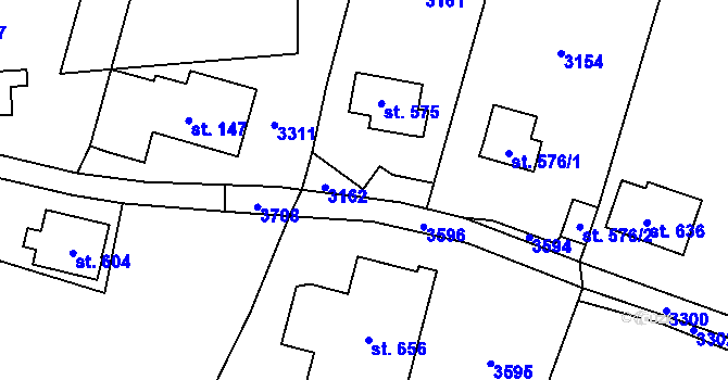 Parcela st. 2832/29 v KÚ Besedice, Katastrální mapa