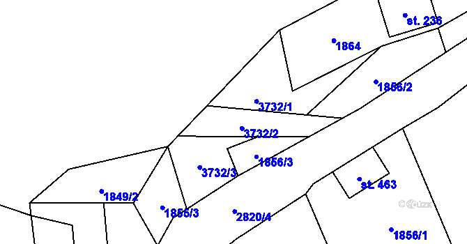 Parcela st. 3732 v KÚ Besedice, Katastrální mapa