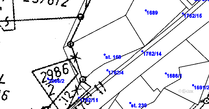 Parcela st. 169 v KÚ Koberovy, Katastrální mapa