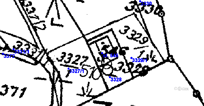 Parcela st. 546 v KÚ Koberovy, Katastrální mapa