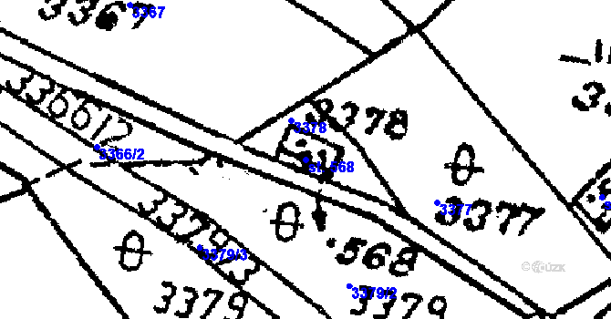 Parcela st. 568 v KÚ Koberovy, Katastrální mapa