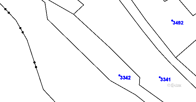 Parcela st. 606/2 v KÚ Vrát, Katastrální mapa