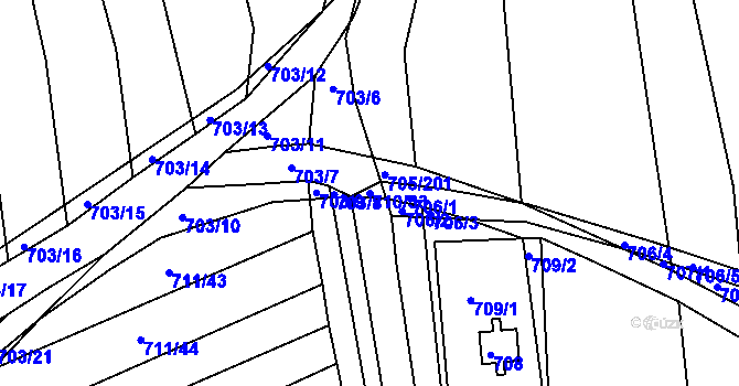 Parcela st. 710/33 v KÚ Kobeřice u Brna, Katastrální mapa