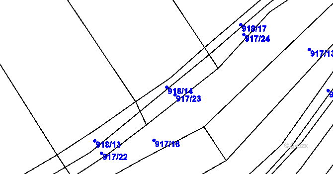 Parcela st. 918/14 v KÚ Kobeřice u Brna, Katastrální mapa