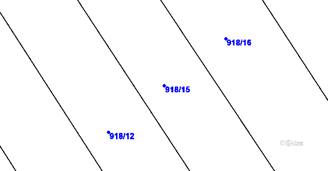 Parcela st. 918/15 v KÚ Kobeřice u Brna, Katastrální mapa
