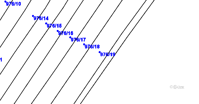 Parcela st. 976/19 v KÚ Kobeřice u Brna, Katastrální mapa