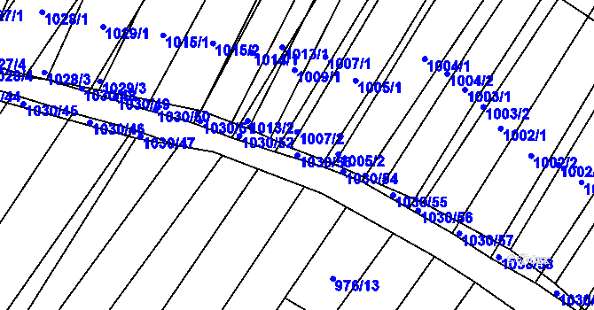 Parcela st. 1030/53 v KÚ Kobeřice u Brna, Katastrální mapa