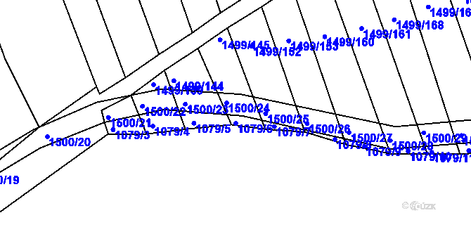 Parcela st. 1079/6 v KÚ Kobeřice u Brna, Katastrální mapa
