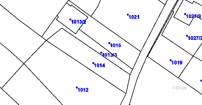 Parcela st. 1013/3 v KÚ Kobeřice ve Slezsku, Katastrální mapa