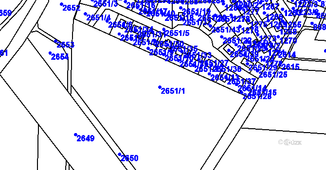 Parcela st. 2651 v KÚ Kobeřice ve Slezsku, Katastrální mapa