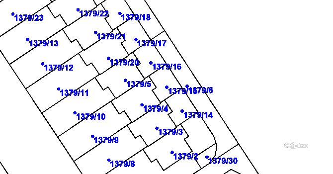 Parcela st. 1379/15 v KÚ Koblov, Katastrální mapa
