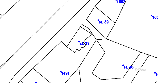Parcela st. 38 v KÚ Kobylá nad Vidnavkou, Katastrální mapa