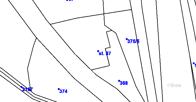 Parcela st. 87 v KÚ Kobylá nad Vidnavkou, Katastrální mapa