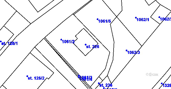 Parcela st. 226 v KÚ Kobylá nad Vidnavkou, Katastrální mapa