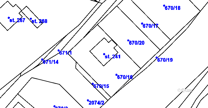 Parcela st. 241 v KÚ Kobylá nad Vidnavkou, Katastrální mapa