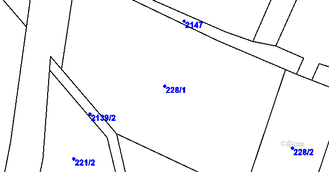 Parcela st. 228/1 v KÚ Kobylá nad Vidnavkou, Katastrální mapa