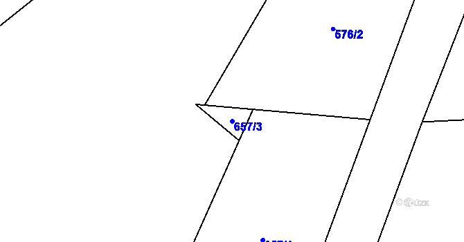 Parcela st. 657/3 v KÚ Kobylá nad Vidnavkou, Katastrální mapa