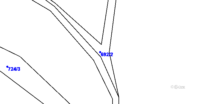 Parcela st. 692/2 v KÚ Kobylá nad Vidnavkou, Katastrální mapa