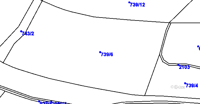 Parcela st. 739/6 v KÚ Kobylá nad Vidnavkou, Katastrální mapa