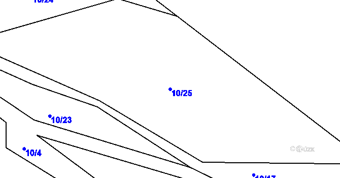 Parcela st. 10/25 v KÚ Kobylá nad Vidnavkou, Katastrální mapa