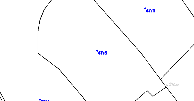 Parcela st. 47/5 v KÚ Kobylá nad Vidnavkou, Katastrální mapa
