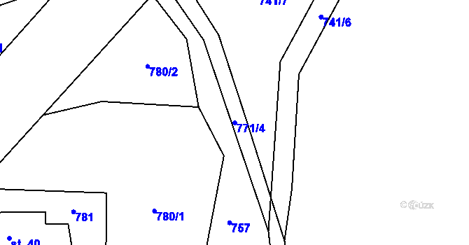 Parcela st. 771/4 v KÚ Kobylí, Katastrální mapa