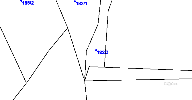 Parcela st. 182/3 v KÚ Kobylí, Katastrální mapa