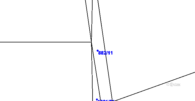 Parcela st. 882/11 v KÚ Kobylí, Katastrální mapa