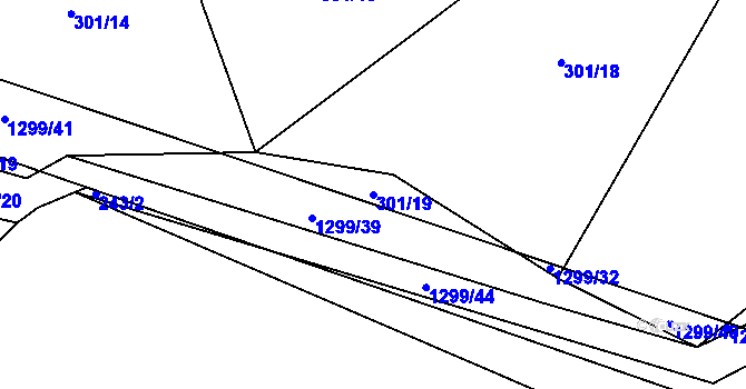 Parcela st. 301/19 v KÚ Kobylí, Katastrální mapa