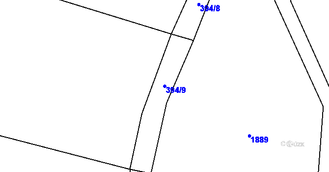 Parcela st. 394/9 v KÚ Kobylí, Katastrální mapa