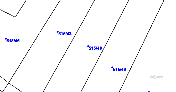 Parcela st. 515/48 v KÚ Kobylí, Katastrální mapa